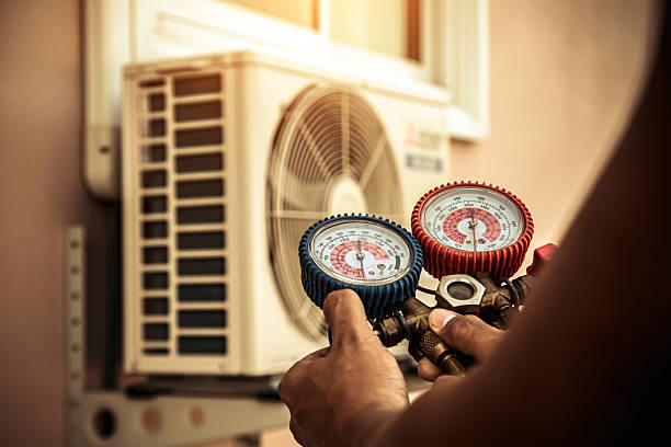 Professional Ductwork Repair technician working in Caroga Lake, NY